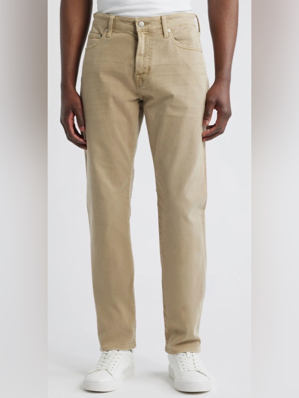 AG Everett Slim Straight Khaki Chino Pants in Beige 34x32